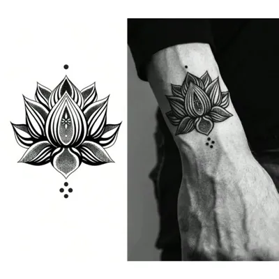 Začasna tattoo nalepka z motivom lotusa